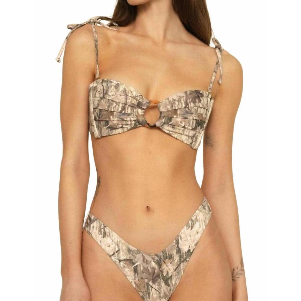 NEW MONTCE women's tori ties bandeau bikini top in camo